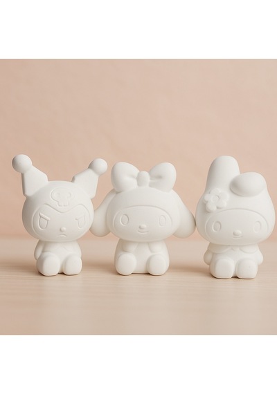 Kuromi + My Melody + Hello Kawaii Figür 3'lü Set