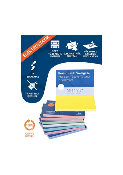 Akıllı Not Kağıdı - 7x10 Cm 100 Sayfa - Sarı - Yapışkansız Post-it