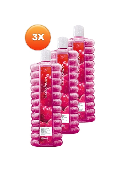 Avon Senses Raspberry Delight Ahududu Ve Frenk Üzümü Kokulu Banyo Köpüğü 3 x 1 L