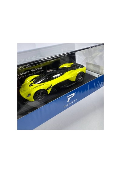 Hyper Car Aston Martin Valkrie Lime - League Collection 1/64 Model Araba