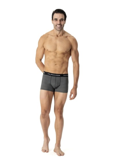 U.S. Polo Assn. U.s Polo Assn. 80515 Erkek Pamuklu 3'lü Boxer-indigo&lacivert&baskılı İndigo