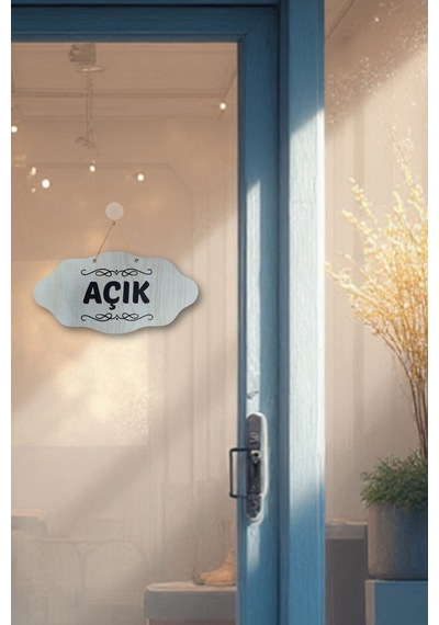 Dekoratif Açık-kapalı Tabelası - Akçaağaç