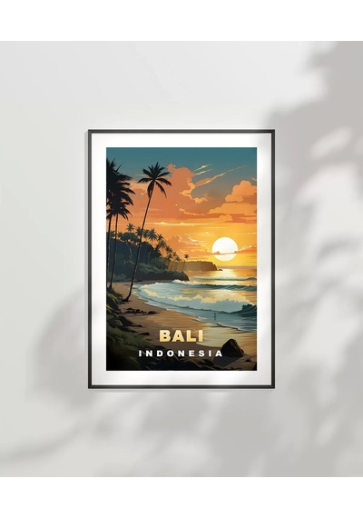 Çerçevesiz Poster Tropikal Zarafet