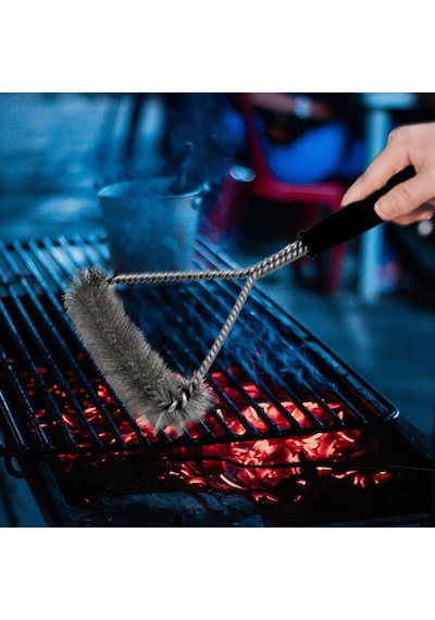 Homestarry Mangal Temizleyici, 2 Paket Metal Mangal Izgara Temizleme Fırçası Ve Kazıyıcı. Mangal Mutfak Temizliği