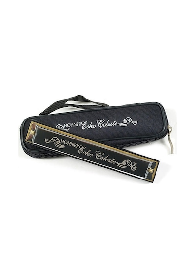 Hohner Echo Celeste 24 Çift Delik Tremolo Harmonik-mızıka -çanta