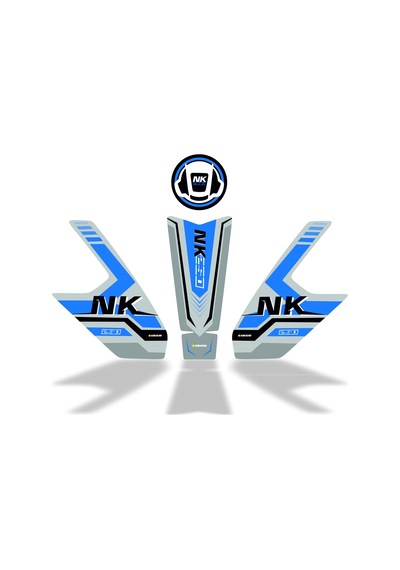 250 Nk 2023 Uyumlu Deeb Model X Tank Pad Set Mavi Gri