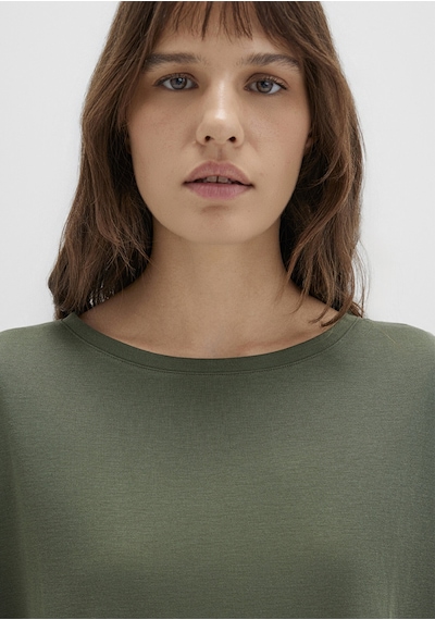 Mavi - Lux Touch Tencel Tm Modal Yeşil Basic Tişört 167245-71551 Yeşil Mavi - Lux Touch Tencel Tm Modal Yeşil Basic Tişört 167245-71551 Yeşil