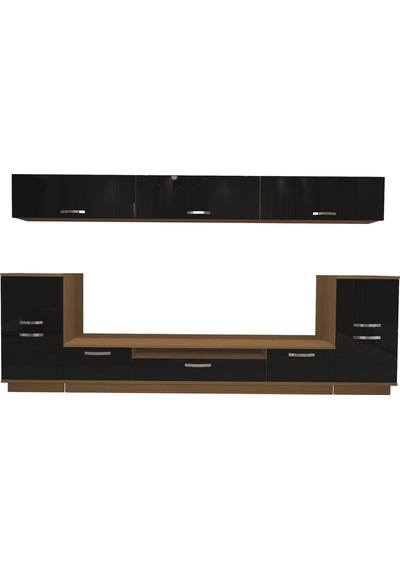 Decoraktiv Trendstyle 9 Mdf Tv Ünitesi Tv Sehpası Ceviz - Siyah