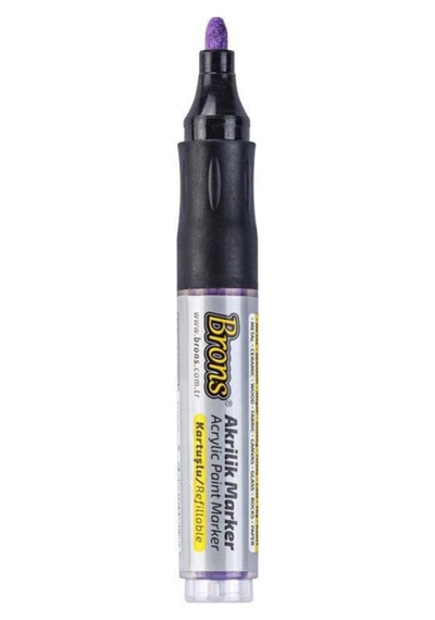 Akrilik Marker 4 Mm Yuvarlak Uç Mor