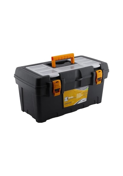 Badem10 Taşınabilir Kulplu Bölmeli Takım Çantası Alet Çanta 49 Cm Plastik Açma Kapatmalı 19'' İnç Organizer