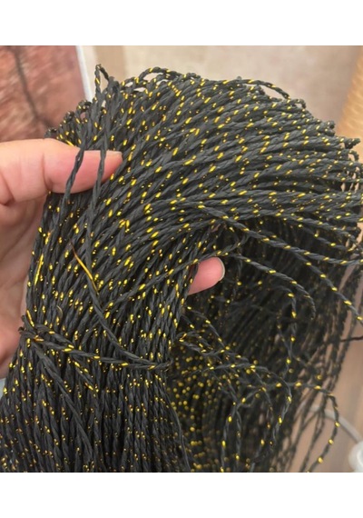Angel Çanta Aksesuar Simli Kağıt İp Siyah Renk 300 Gr