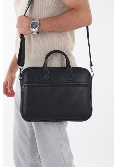 Erzeno Hakiki Deri Laptop & Evrak Çantası - Siyah Unisex İş Çantası Siyah Renk - 761747751 Siyah Renk
