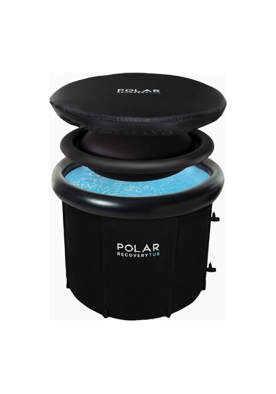 Polar Recovery Tub 2.0 Ice Bath Mat Bundle, 390l Taşınabilir Buz Küveti Siyah
