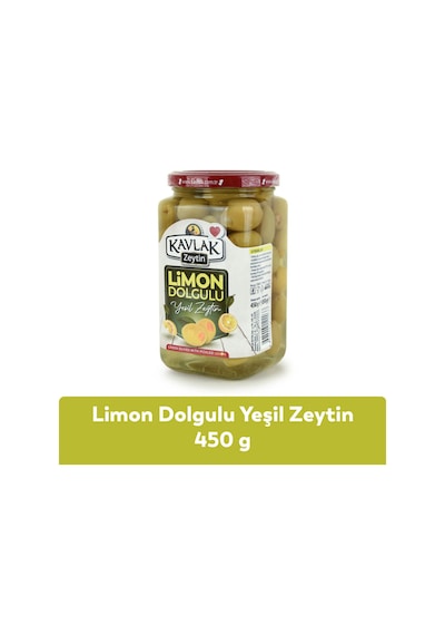 Kavlak Limon Dolgulu Yeşil Zeytin 450 Gr Cam Kavanoz