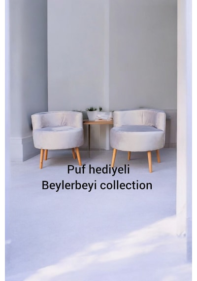 Çay Seti Koltuk Takımı Berjer Ve Puf Gri