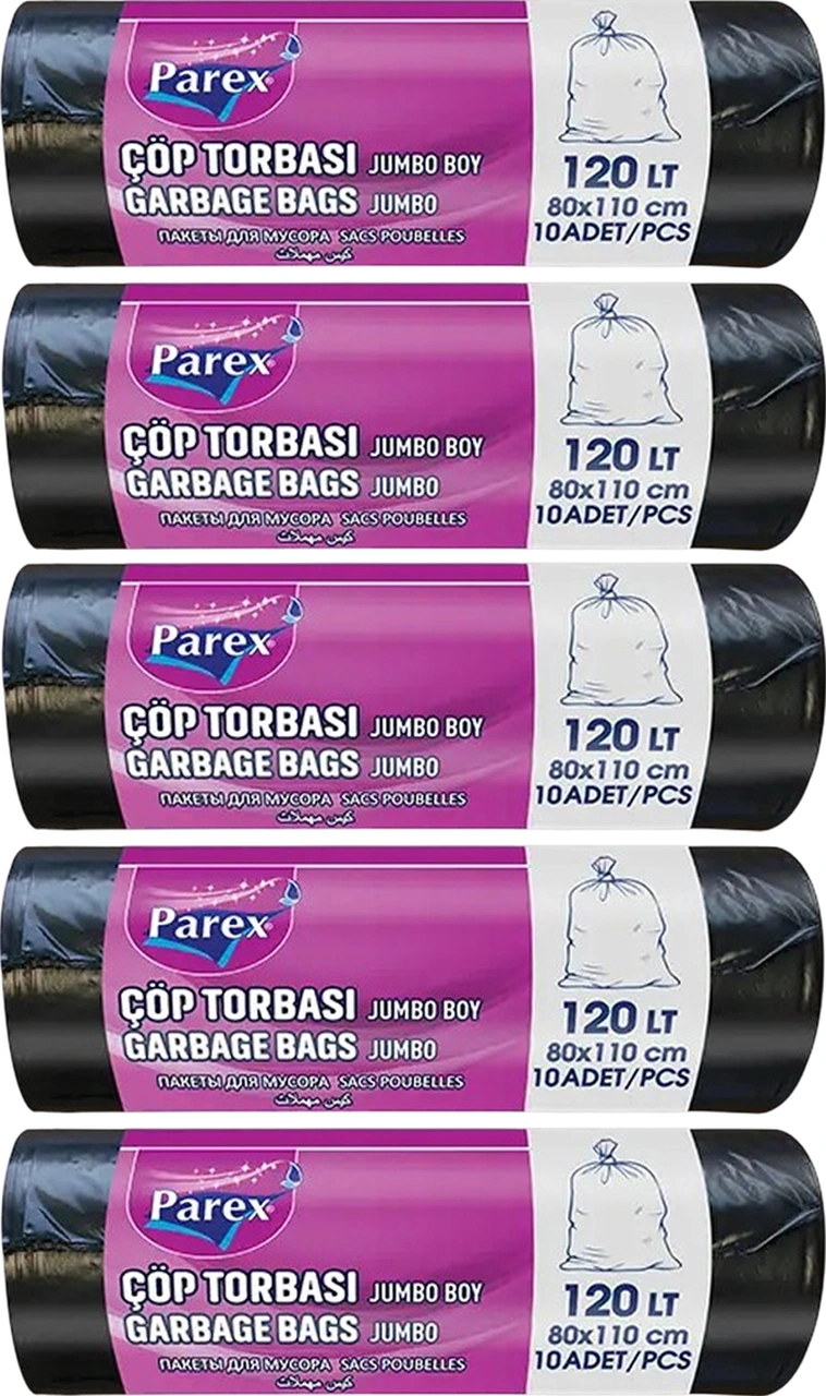Professional 10'lu Çöp Torbası Jumbo Boy 80 X 110 Cm Beşli Paket