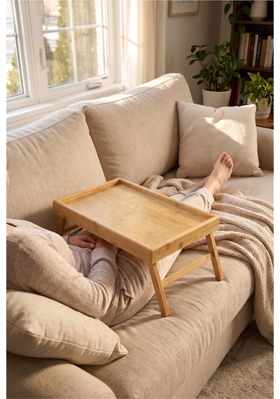 Bambu Ayaklı Keyif Sehpası 40x30x19 Cm Katlanabilir Kahvaltı Sehpası, Yatak Sehpası, Laptop Masası, Sunum Tepsisi, Dekoratif Servis Sehpası Bej Bej Bambu Ayaklı Keyif Sehpası 40x30x19 Cm Katlanabilir Kahvaltı Sehpası, Yatak Sehpası, Laptop Masası, Sunum Tepsisi, Dekoratif Servis Sehpası Bej Bej