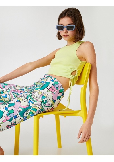 Koton Crop Atlet Halter Yaka Pencere Detaylı Yeşil 2sal30280ık 2SAL30280IK780 Yeşil