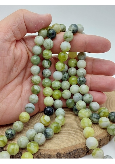 Peridot Zebercet Taşı Nane Yeşili Dizi 10mm 62264 Çok REnkli