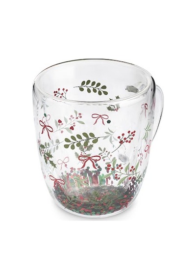 Karaca New Year Yılbaşı Pia Sprinkle Çift Cidarlı Kupa 350 Ml Çok Renkli