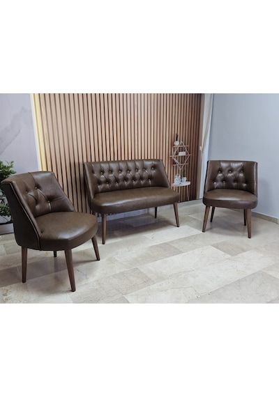 Azra Mobilya Deri Çay Seti Koltuk Takımı - Bekleme Salonu - Cafe Mobilya - Ofis Mobilya - Balkon Mobilya Acı Kahve Azra Mobilya Deri Çay Seti Koltuk Takımı - Bekleme Salonu - Cafe Mobilya - Ofis Mobilya - Balkon Mobilya Acı Kahve