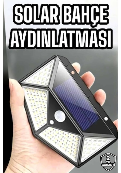 Güneş Enerjili Bahçe Aydınlatma Lambası Solar 100 Led Lamba 34567370