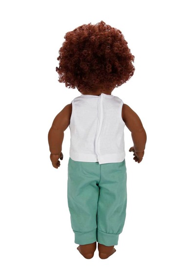 Dollz N More Yeşil Eşofmanlı Dada Kıvırcık Saçlı Bebek 60 Cm 31674