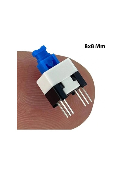 Ic-198 6 Pinli Bacaklı Kalıcılı Yaylı Push Buton 8x8mm