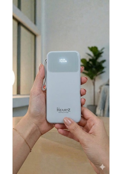 H9 20000 Mah Power Bank Pd 20w Ve Usb 22.5w Fast Hızlı Şarj Dahili Type C Ve Lightning Kablolu Dünya Standartlarına Uygun Polymer Batarya Birebir Amper Lcd Göstergeli Powerbank