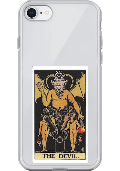 Apple Uyumlu iPhone 6s Plus Şeffaf Kılıf The Devil Tasarımlı