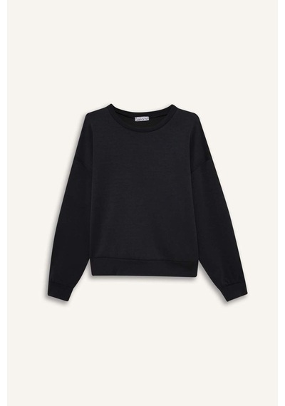 Defacto Bisiklet Yaka Modal Sweatshirt G2913ax25auar225 Antrasit