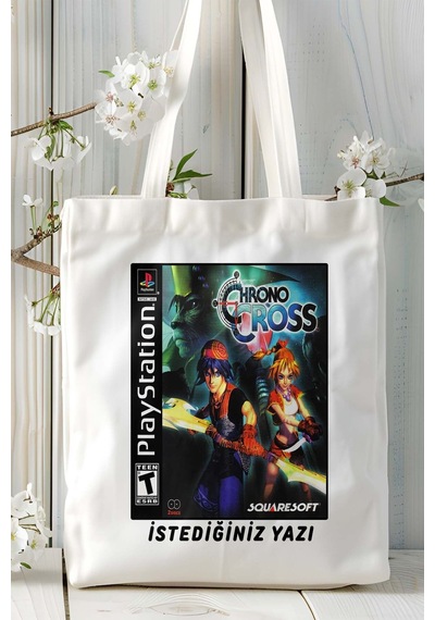 Art Hediye Chrono Cross Oyun Baskılı Omuz Çanta Kişiye Özel Model 3 Çok Renkli