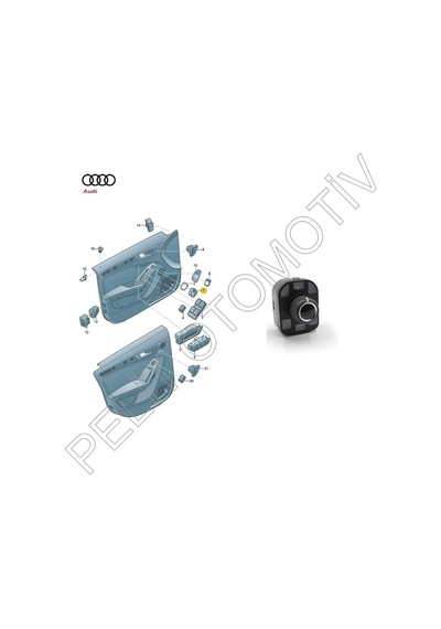 Audi A5 Katlanabilir Ayna Ayar Düğmesi 8k0959565c