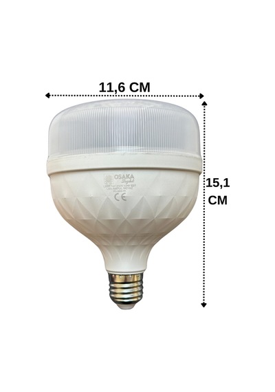 10 Adet Osaka 40w 250w Beyaz Işık E27 Duylu Kalın Duy Led Torch Ampul