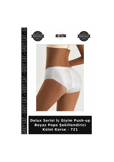 Grey Cat Delux Serisi İç Giyim Push-up Beyaz Popo Şekillendirici Külot Korse - 721 Diğer