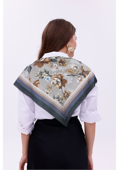 Zarif Yasemin Model Fular Bandana Şal Estascarf 70x70 Cm Renkli