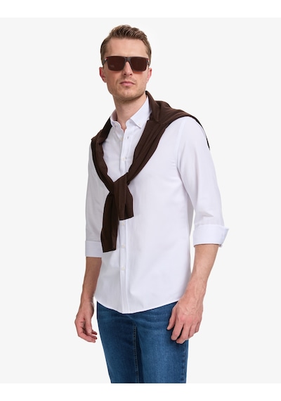 Pierre Cardin Erkek Beyaz Gömlek Desenli 50325365-vr013