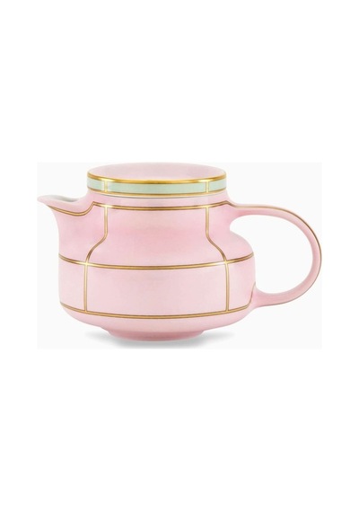 Ginori 1735 Retro Tarzda Colonna Çaydanlık Porselen 770ml Şık Altın Detaylı Çaydanlıklar 171 Çok Renkli