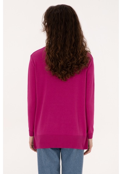 U.S. Polo Assn. Kadın Pembe Bisiklet Yaka Basic Kazak 50313579-VR252 U.S. Polo Assn. Kadın Pembe Bisiklet Yaka Basic Kazak 50313579-VR252