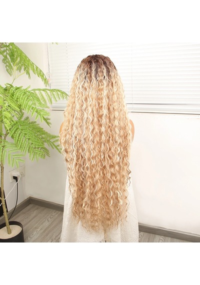 Afro Daa Rus Kumralı Balköpüğü Ombreli Platin Işıltılı Fiber Sen Tül Peruk