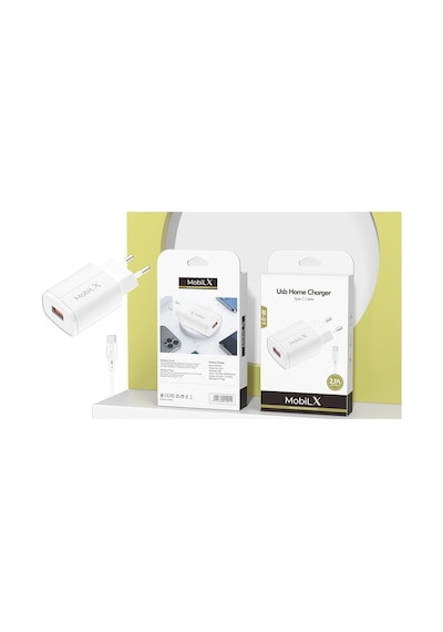 Mobilx M-01 Apple Uyumlu iPhone 11 14 Pro Max 2.1a Usb Şarj Adaptörü + Lightning Kablo