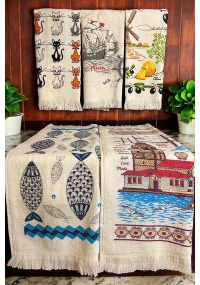 5'li Saçaklı Pamuklu Baskılı Havlu Seti 40x60 Cm El Yüz Mutfak Havlusu Yumuşak Desenli Su Emici Set 5 Li Set 3 Çok Renkli 5'li Saçaklı Pamuklu Baskılı Havlu Seti 40x60 Cm El Yüz Mutfak Havlusu Yumuşak Desenli Su Emici Set 5 Li Set 3 Çok Renkli