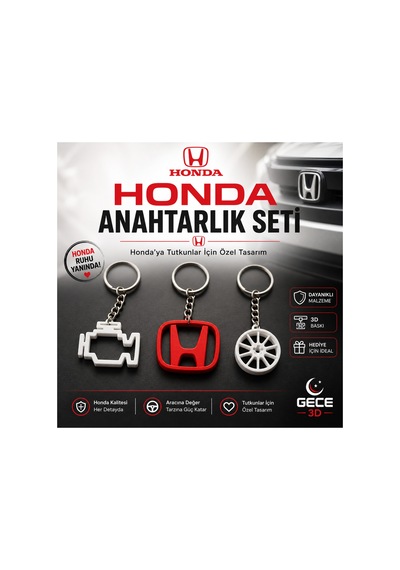 Arabacılara Özel Honda Üçlü Anahtarlık Seti