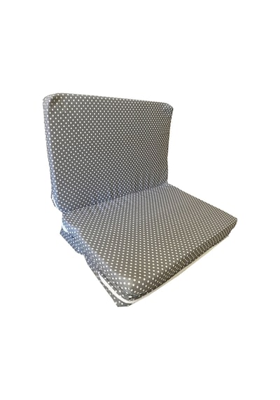 Katlanır Çocuk Yatağı Sünger Yatak Çocuk Oyun Minderi 60x120-4 Cm Gri Puantiyeli