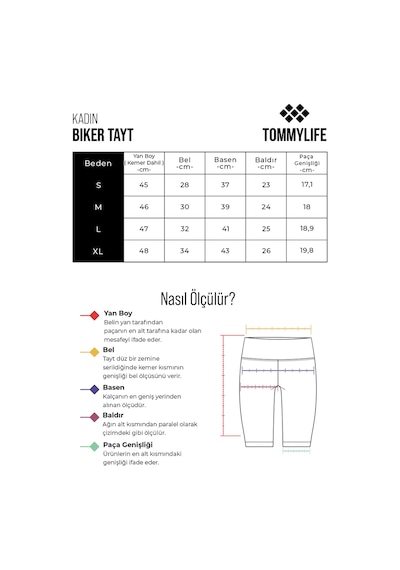 Tommylife Tommy Life Antrasit Polyester Esnek Standart Fit Performans Kadın Biker Tayt - 91012 Antrasit
