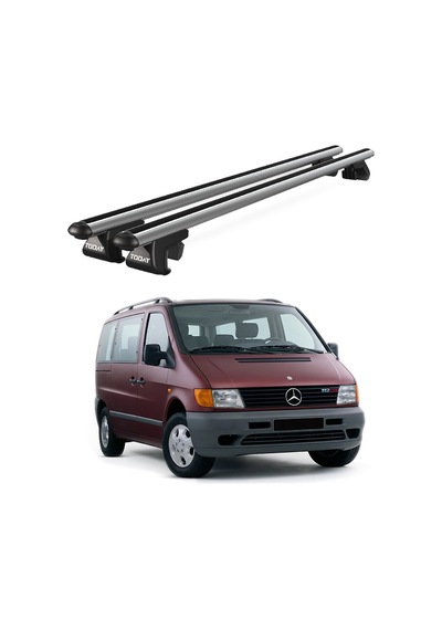 Venüs Mercedes-benz Vito Van 1996-2004 Uyumlu Gri Ara Atkı Port Bagaj Tavan Barı