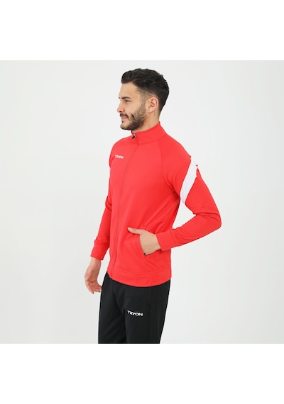 Tryon Kırmızı - Beyaz Erkek Futbol Kamp Sweat Kamp Eşofman Evo Pr 001