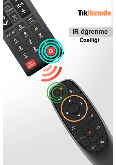 Android Tv Box ,akıllı Kumanda, Air Mouse, Sesli Kontrol, 2.4g