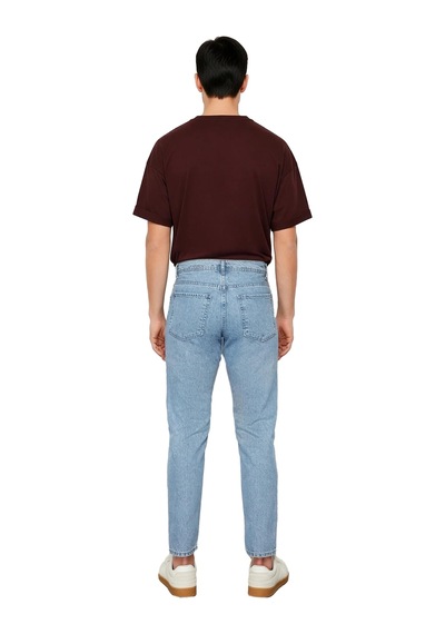 Ersefa Erkek Relaxed Fit Açık Denim Pantolon Fonksiyonel Dayanıklı Kalit Açık Mavi
