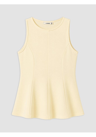 Lcwaıkıkı Petite Sarı Bisiklet Yaka Peplum Bluz